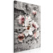 Obraz Kwiaty w szarości (1-częściowy) - magnolie w rustykalnym świetle 115198 additionalThumb 2