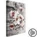 Obraz Kwiaty w szarości (1-częściowy) - magnolie w rustykalnym świetle 115198 additionalThumb 6