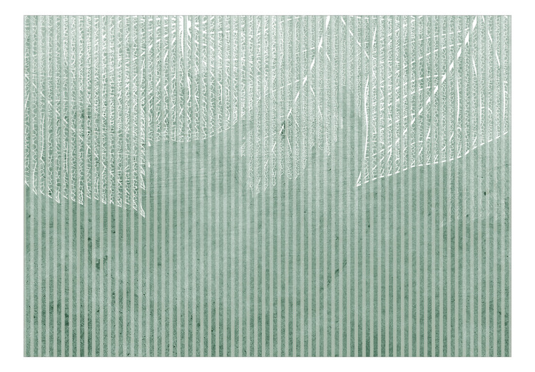 Fototapeta Liście w paskach - biały deseń liści na zielonym tle z prążkowaniem 143798 additionalImage 1