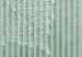Fototapeta Liście w paskach - biały deseń liści na zielonym tle z prążkowaniem 143798 additionalThumb 3