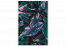 Obraz do malowania po numerach Tajemnicza roślina - ciemne liście w kolorach fioletowym i turkusowym 146209 additionalThumb 3