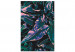 Obraz do malowania po numerach Tajemnicza roślina - ciemne liście w kolorach fioletowym i turkusowym 146209 additionalThumb 4