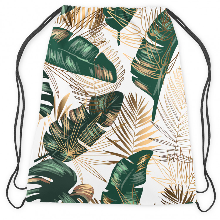 Worek plecak Elegancja liści – kompozycja utrzymana w odcieniach zieleni i złota 147609 additionalImage 3