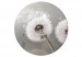 Obraz okrągły Rozdmuchane - zdjęcie rozwianego dmuchawca na szaro-beżowym tle 148609