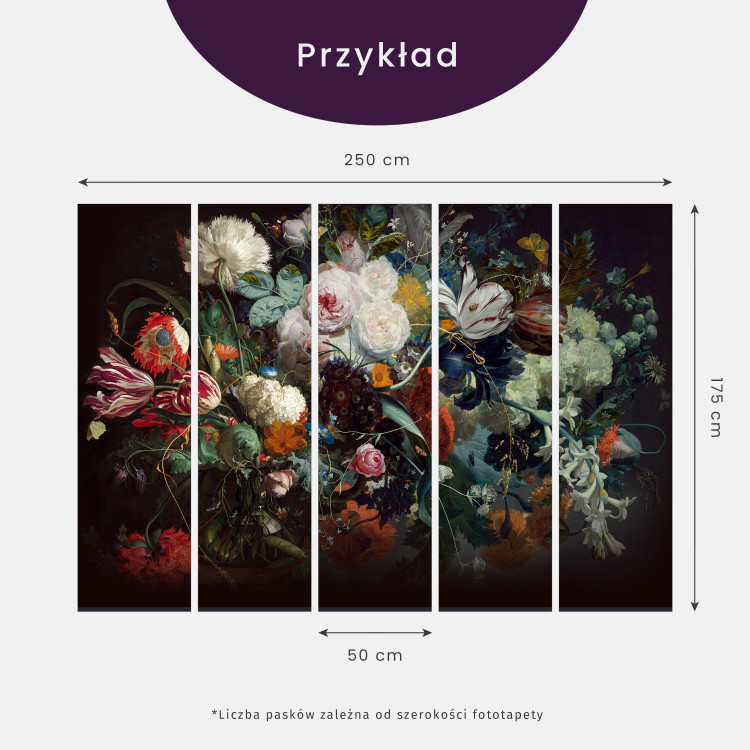Fototapeta Roślinna myśl - grafika z mglistymi kwiatami na różowym tle 145319 additionalImage 12