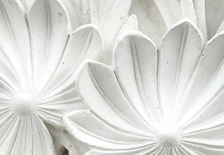 Fototapeta Gipsowa roślinność - biała przestrzenna kompozycja liści i kwiatów 146419 additionalImage 3