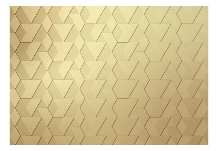 Fototapeta Geometryczne kształty - minimalistyczna kompozycja w złotym kolorze 144629 additionalImage 1