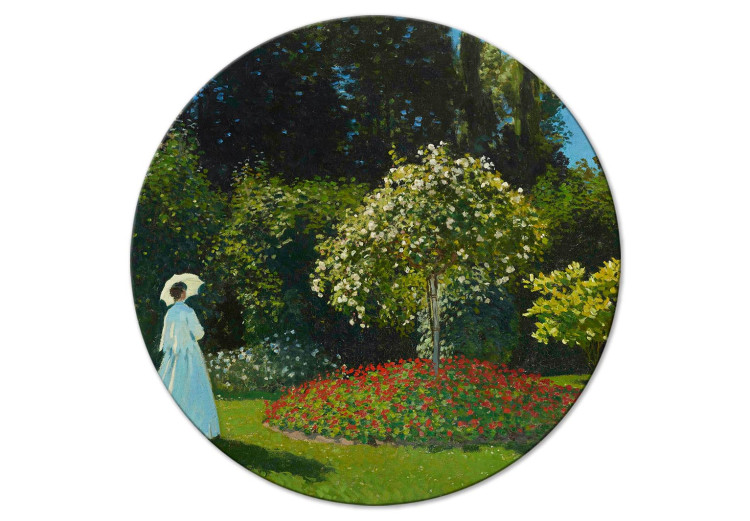 Obraz koło Kobieta w ogrodzie, Claude Monet - wiosenny pejzaż roślinności 148729