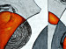 Obraz Przenikanie (1-częściowy) - abstrakcja w kolorowy deseń na białym tle 48329 additionalThumb 3