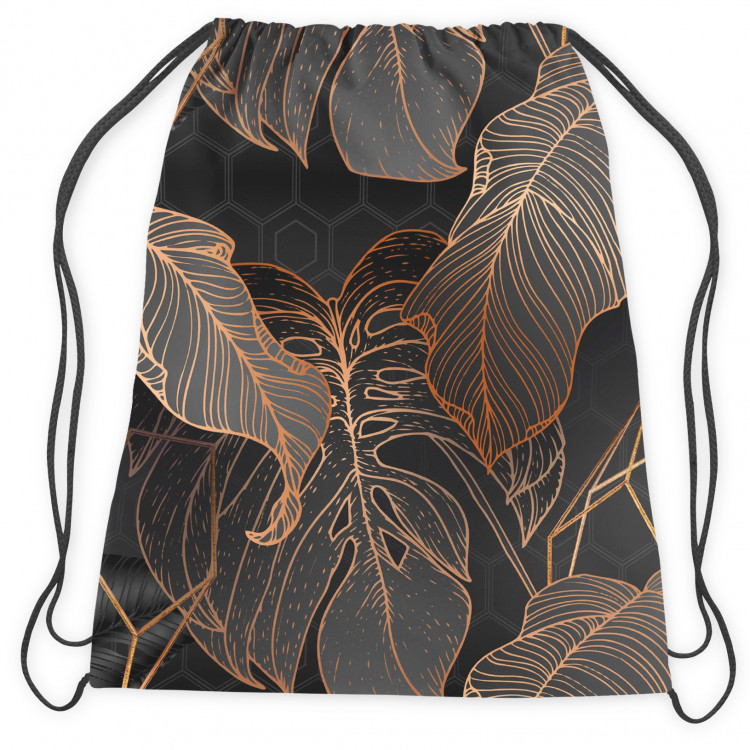 Worek plecak Abstrakcyjne liście - intrygująca kompozycja z motywem geometrycznym 147349 additionalImage 3