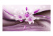 Fototapeta Fioletowa abstrakcja z tłem - lilie z blaskiem i falowanymi deseniami 90449 additionalThumb 1