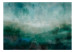 Fototapeta Malachitowy pejzaż - minimalistyczny abstrakcyjny krajobraz akwarelą 135669 additionalThumb 1