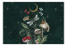 Fototapeta Natura lasu - księżyc, grzyby, rośliny i zwierzęta na tle gwiazd 145369 additionalThumb 1