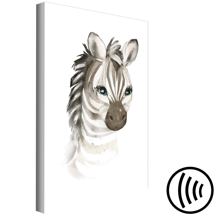 Obraz Rysunkowa, radosna zebra - kompozycja stylizowana na akwarelę 136379 additionalImage 6