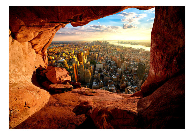 Fototapeta Nowy Jork - pejzaż z architekturą Manhattanu i kamiennymi elementami 96979 additionalImage 1