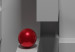 Obraz Czerwone kulki i szare bryły - trójwymiarowa abstrakcja z figurami 136089 additionalThumb 4