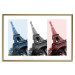 Plakat Paryski kolaż - trzy zdjęcia wieży Eiffla w narodowych barwach Francji 144799 additionalThumb 25
