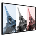 Plakat Paryski kolaż - trzy zdjęcia wieży Eiffla w narodowych barwach Francji 144799 additionalThumb 5