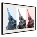Plakat Paryski kolaż - trzy zdjęcia wieży Eiffla w narodowych barwach Francji 144799 additionalThumb 7