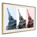 Plakat Paryski kolaż - trzy zdjęcia wieży Eiffla w narodowych barwach Francji 144799 additionalThumb 6