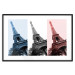 Plakat Paryski kolaż - trzy zdjęcia wieży Eiffla w narodowych barwach Francji 144799 additionalThumb 24