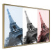 Plakat Paryski kolaż - trzy zdjęcia wieży Eiffla w narodowych barwach Francji 144799 additionalThumb 3
