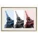 Plakat Paryski kolaż - trzy zdjęcia wieży Eiffla w narodowych barwach Francji 144799 additionalThumb 27