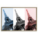 Plakat Paryski kolaż - trzy zdjęcia wieży Eiffla w narodowych barwach Francji 144799 additionalThumb 22