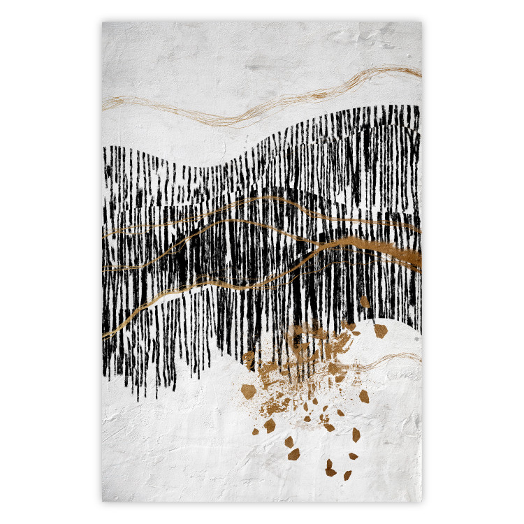 Plakat Dzikie ścieżki - abstrakcyjne przedstawienie pejzażu górskiego 145499